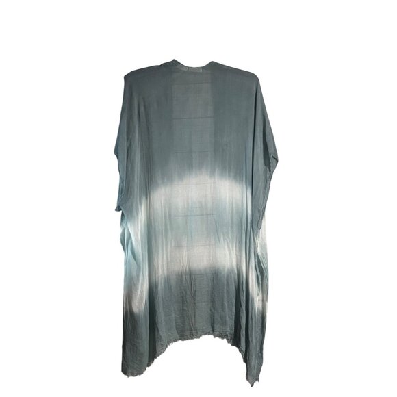 Moss Rose Women Open Front Kimono Coverup Green Tie-Dye Shrug Wrap One Size SNAG - Picture 2 of 5